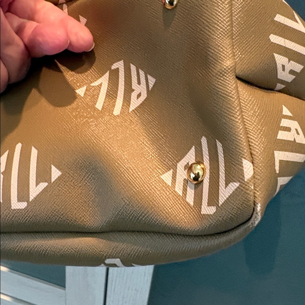 Ralph Lauren Monogram Coated Canvas Shoulder Tote - Picture 6 of 14